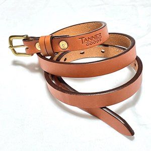 Tanner Goods - Narrow belt in Saddle Tan, size Petite